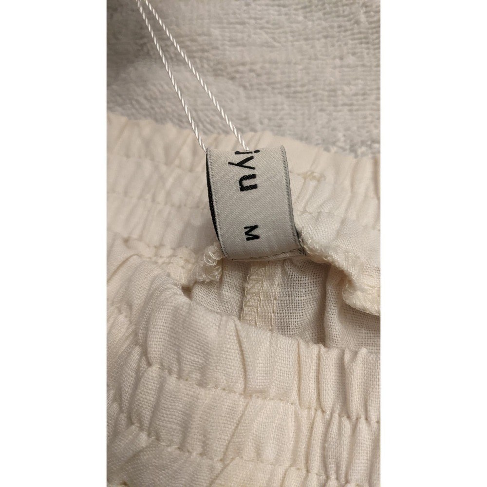 Amazhiyu Linen Cropped Pants, Medium NWT - Picture 9 of 12